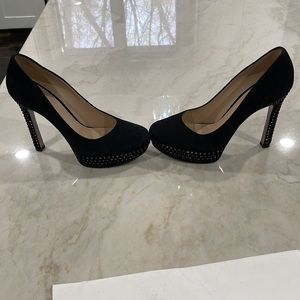 John David suede heels